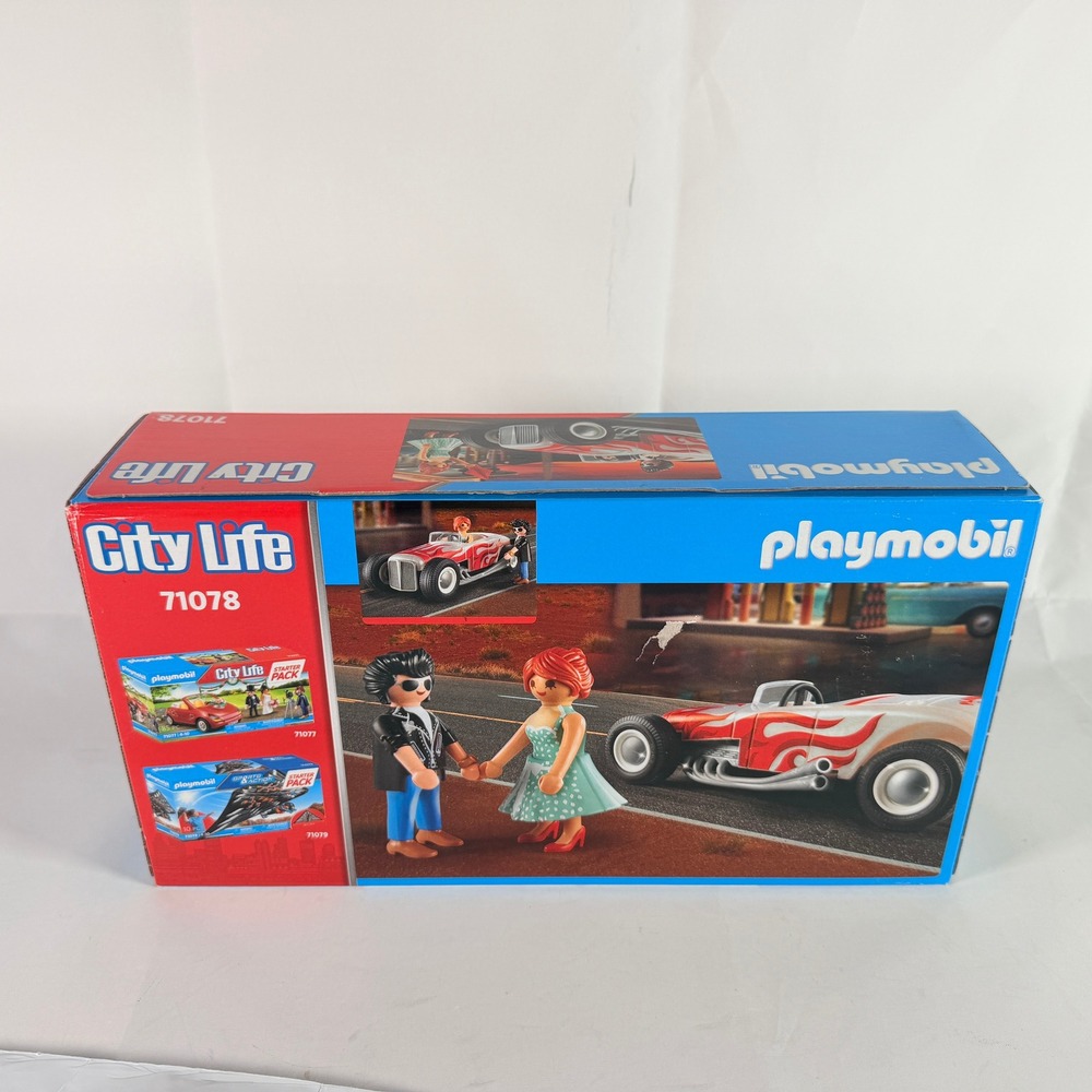 Playmobil City Life 71078 Hot Rod Starter Pack New 20 Piece Retro Car Set